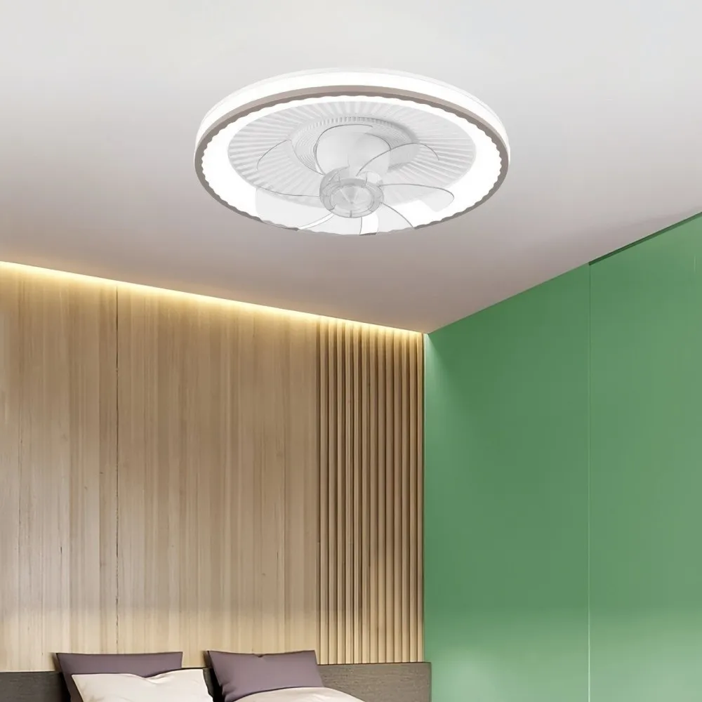 Modern Round Led Low Profile Ceiling Fan Light KL938