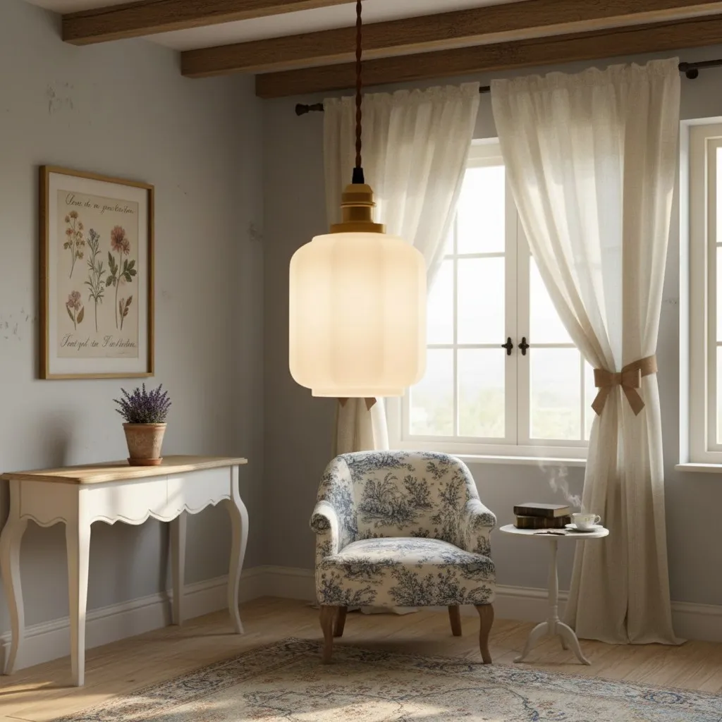 Glassora Creative Glass Lantern Pendant Lamp - Stylish Hanging Light for Kitchen or Bedroom KL2211