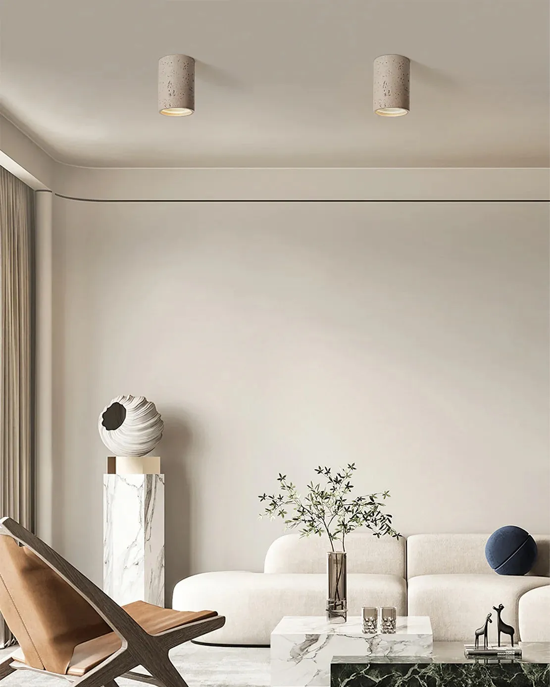 Modern Wabi-Sabi Cylindrical Ceiling Lamp KL284
