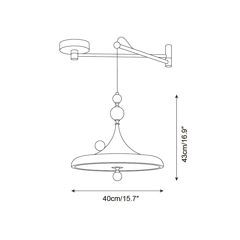 Ballora Swing Arm Pendant Lamp D140