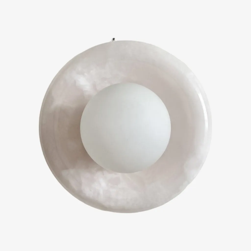 Oria Travertine Stone Wall Sconce - Minimalist Sculptural Wall Lamp for Living Room Bedroom KL2360