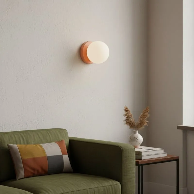 Nuevola Modern Glass Metal Wall Light - Artistic Accent Sconce for Cozy Nooks KL2089