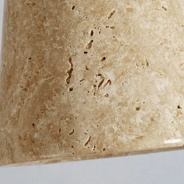 Traditional Japanese Travertine Wood Pendant Lamp KL710