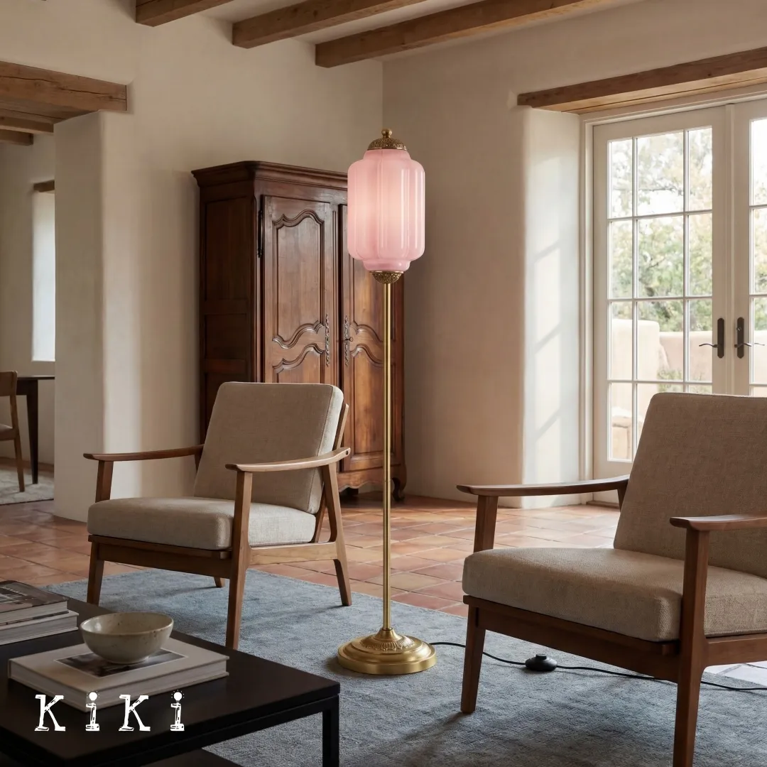 Eloise Artistic Textured Glass Floor Lamp - Elegant Lighting for Bedroom or Interior Space KL2330
