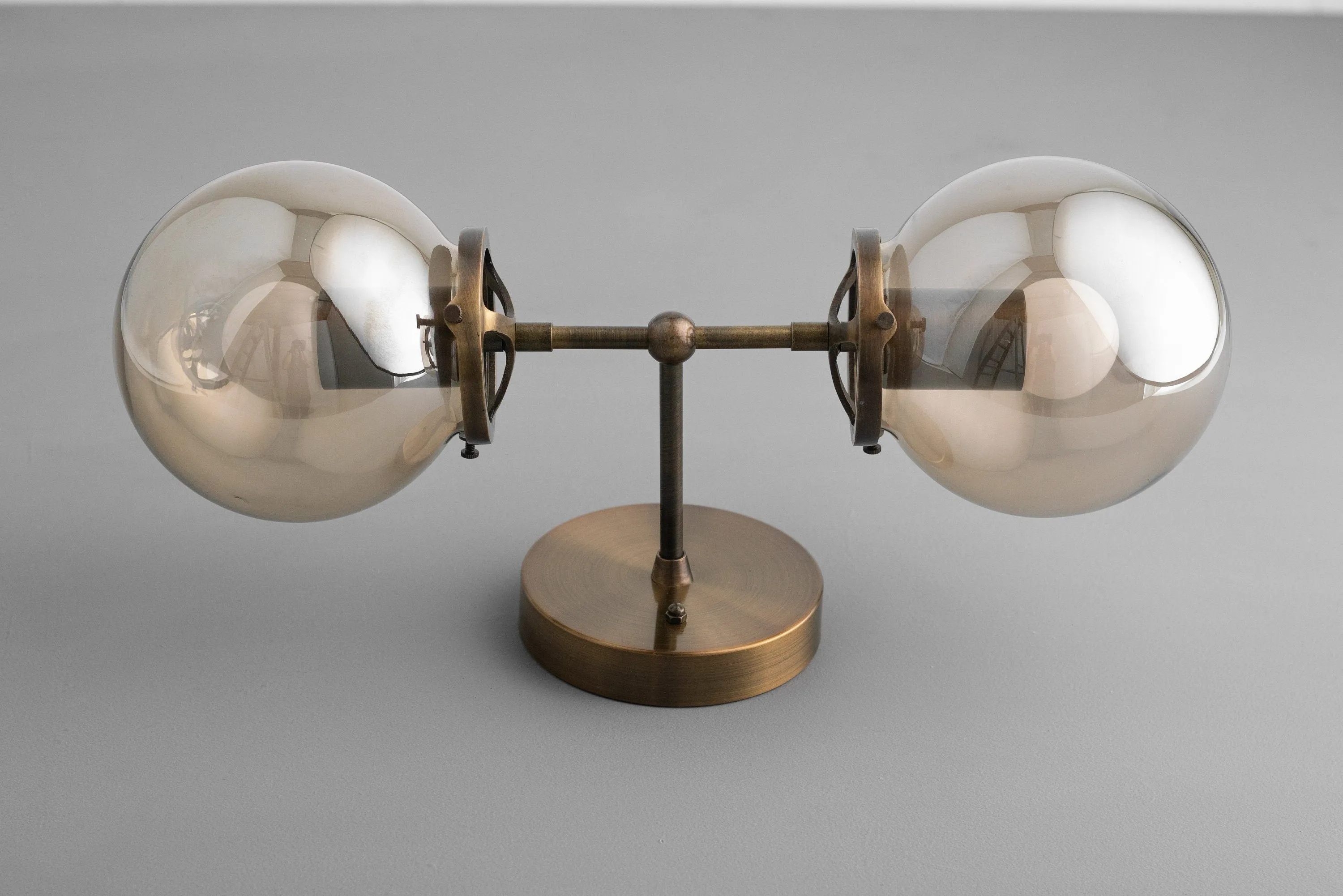 Lumio Globe Double Globe Vanity Wall Light - Rustic Farmhouse Bathroom Wall Fixture KL1467