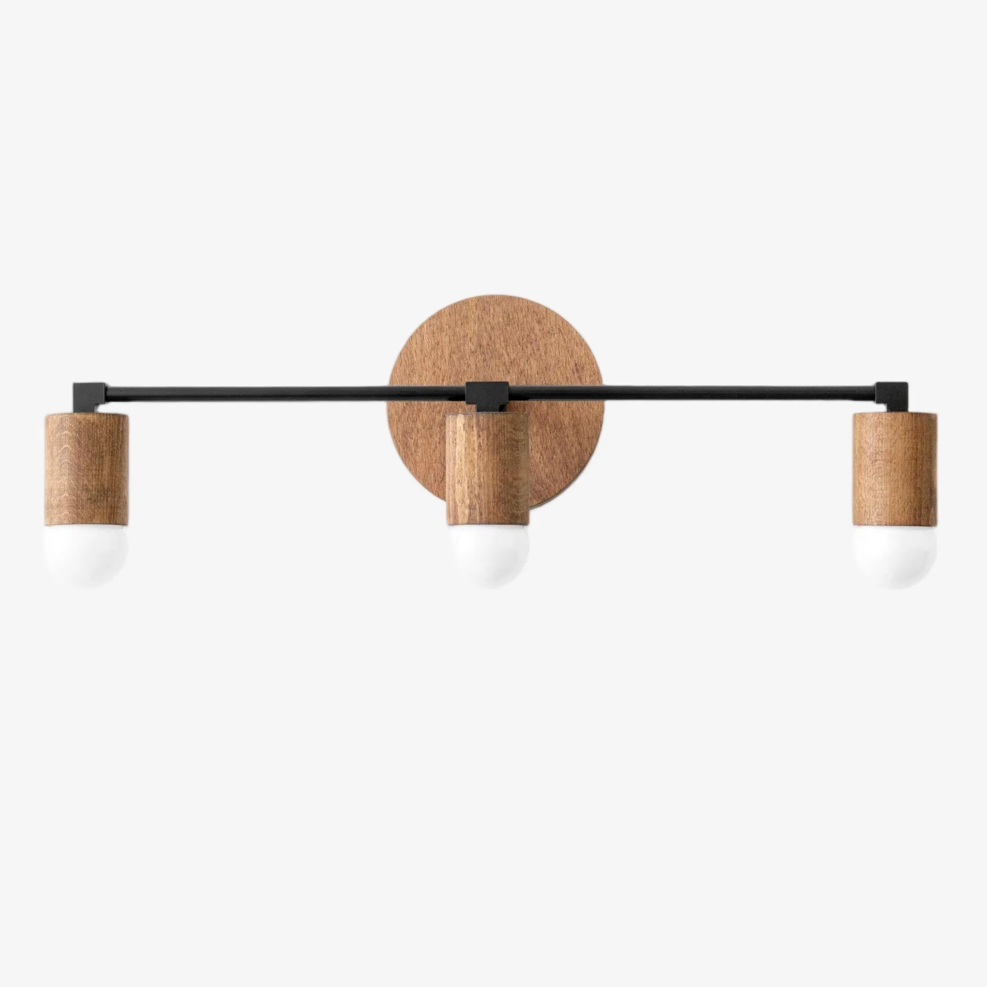 Mobilux Line Wood and Vanity Light - Bohemian Bathroom Lighting Fixture KL1469