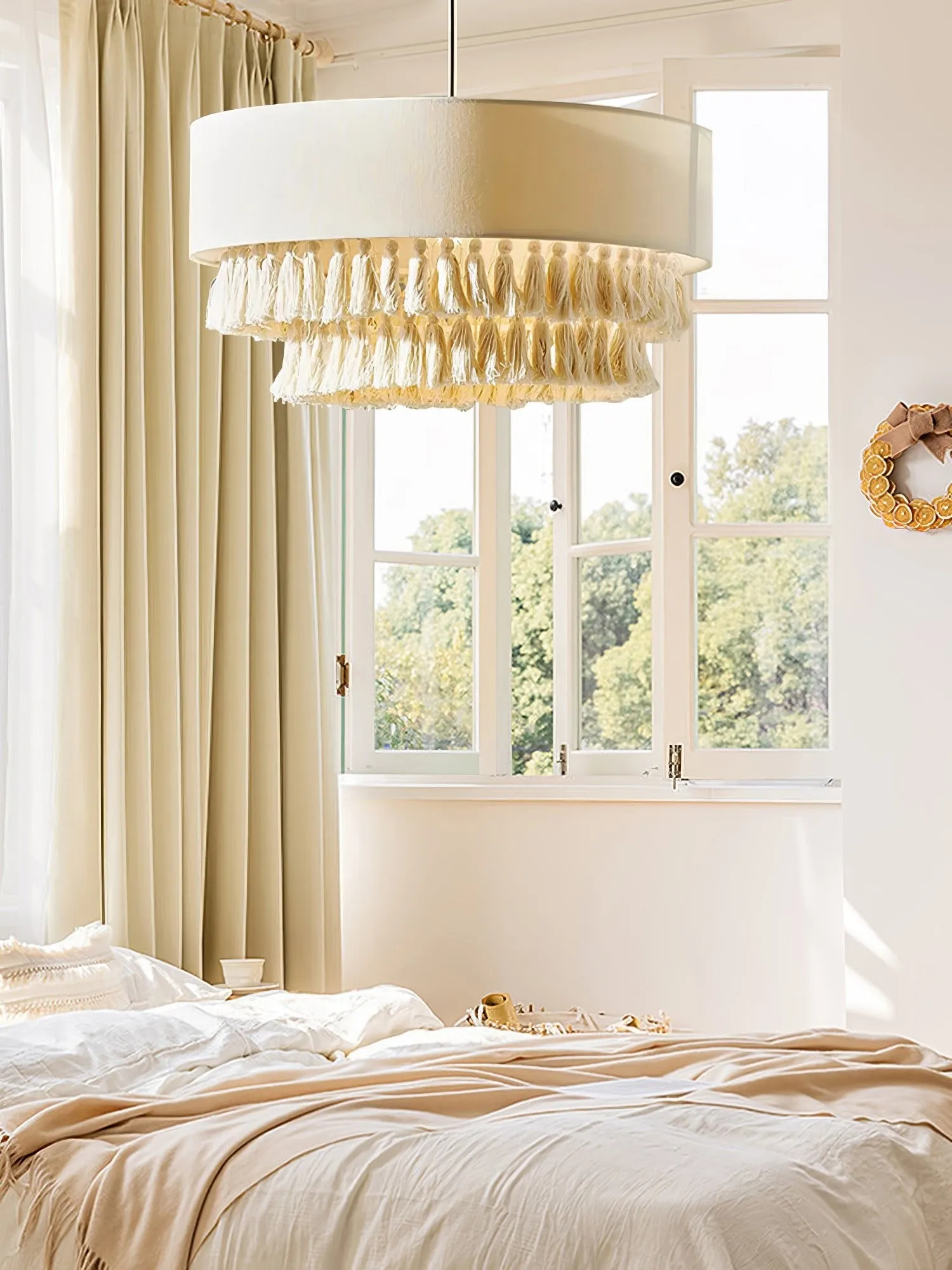 Bohemian Hemp Rope Tassel Chandelier KL386