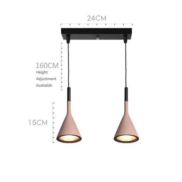 Aplomb Concrete Pendant Lamp - Minimalist Design Lighting for Dining Room and Office