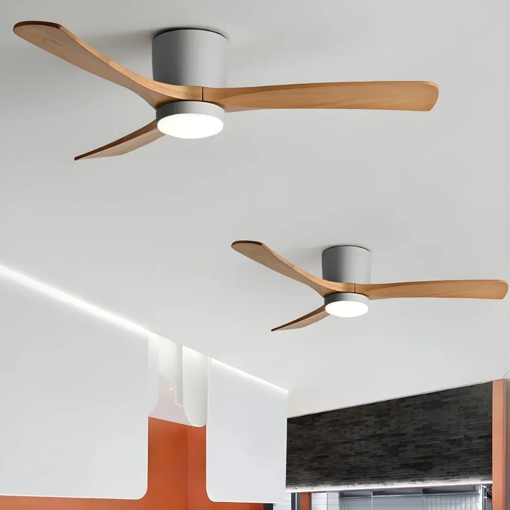 Modern Quiet Wooden Ceiling Fan Light KL930