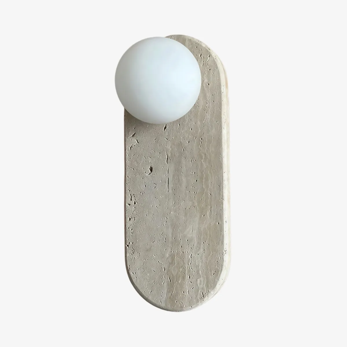 Vinbrea Stone Wall Lamp Organic Texture - Mid-Century Accent Light for Bedroom and Hallway KL2390