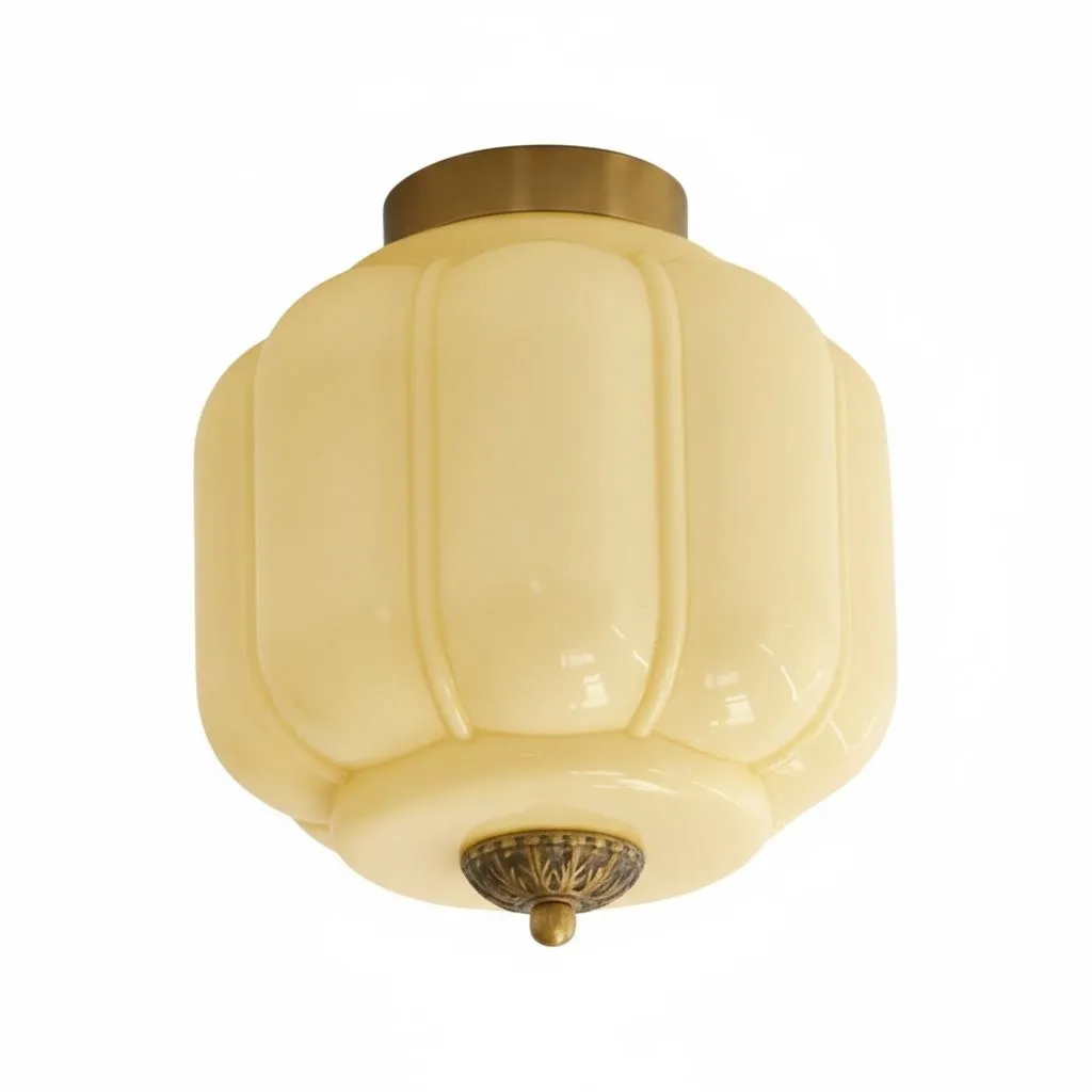 Eloise Pumpkin Inspired Retro Design Glass Ceiling Light - Accent Lighting for Living Room KL1393