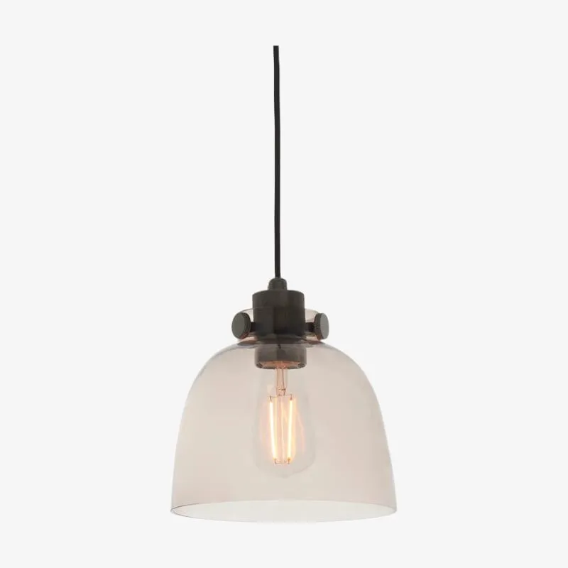 Readium Tinted Glass Pendant Light - Minimalist Dome Shade Adjustable for Kitchen Island and Dining Room KL1830