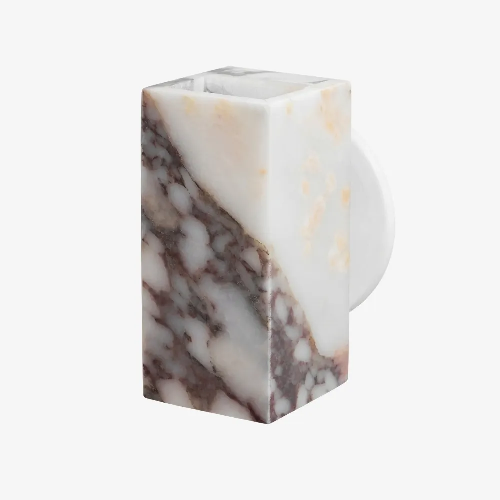 Alverra Modern Wall Sconce Geometric Stone Design - Ambient Wall Lighting for Living Space KL2364