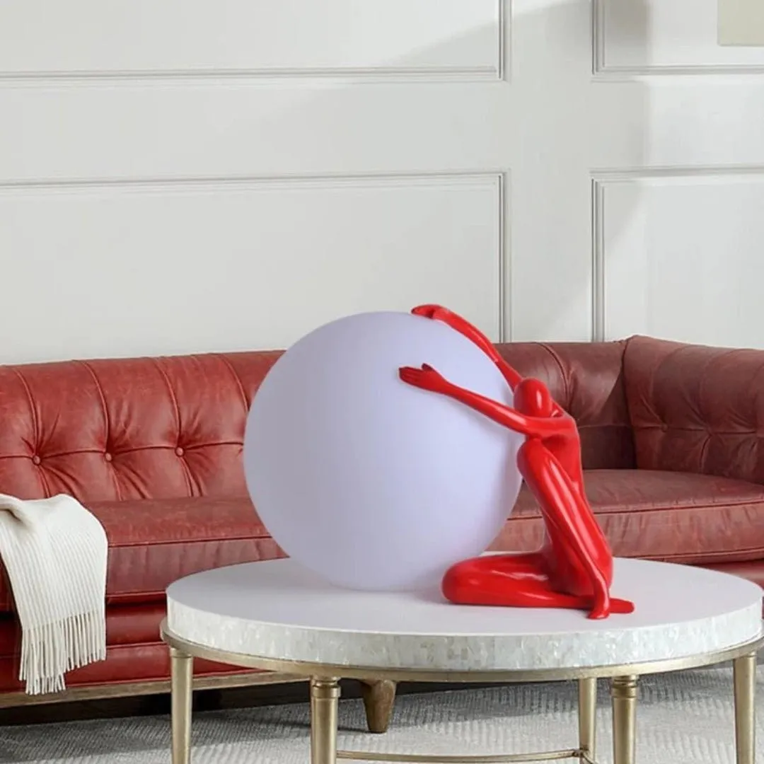 Humanoid Ball Holding Table Lamp KL204