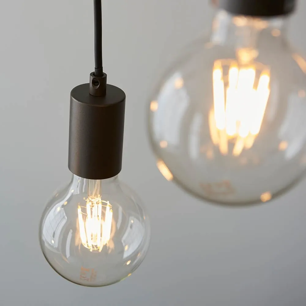 Vornix 6-Light Linear Pendant - Timber Beam Modern Industrial Fixture for Kitchen Island Dining Room KL1804