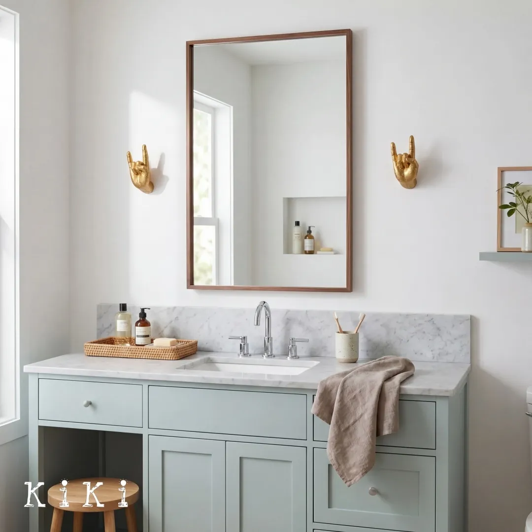 Kickra Artistic Hand Form Wall Decor - Modern Industrial Style Decor for Interior Spaces KL2347