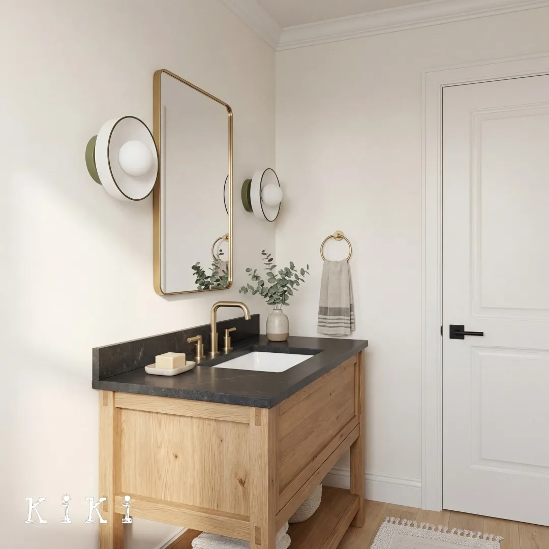 Kalo Round Glass Metal Base Wall Light Ceiling Light- Disc Orb Wall Sconce for Modern Interior KL922