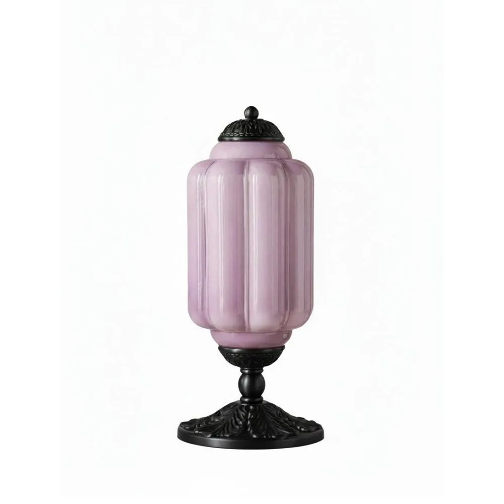 Eloise Vintage Glass Pumpkin Table Lamp - Decorative Accent Lighting for Living Spaces KL876