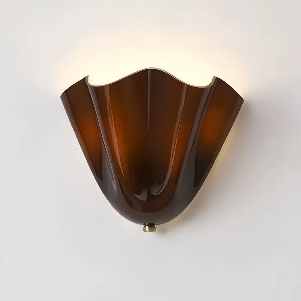 Vera Glass Wall Lamp - Vintage Accent Sconce for Bedroom and Living Space KL881
