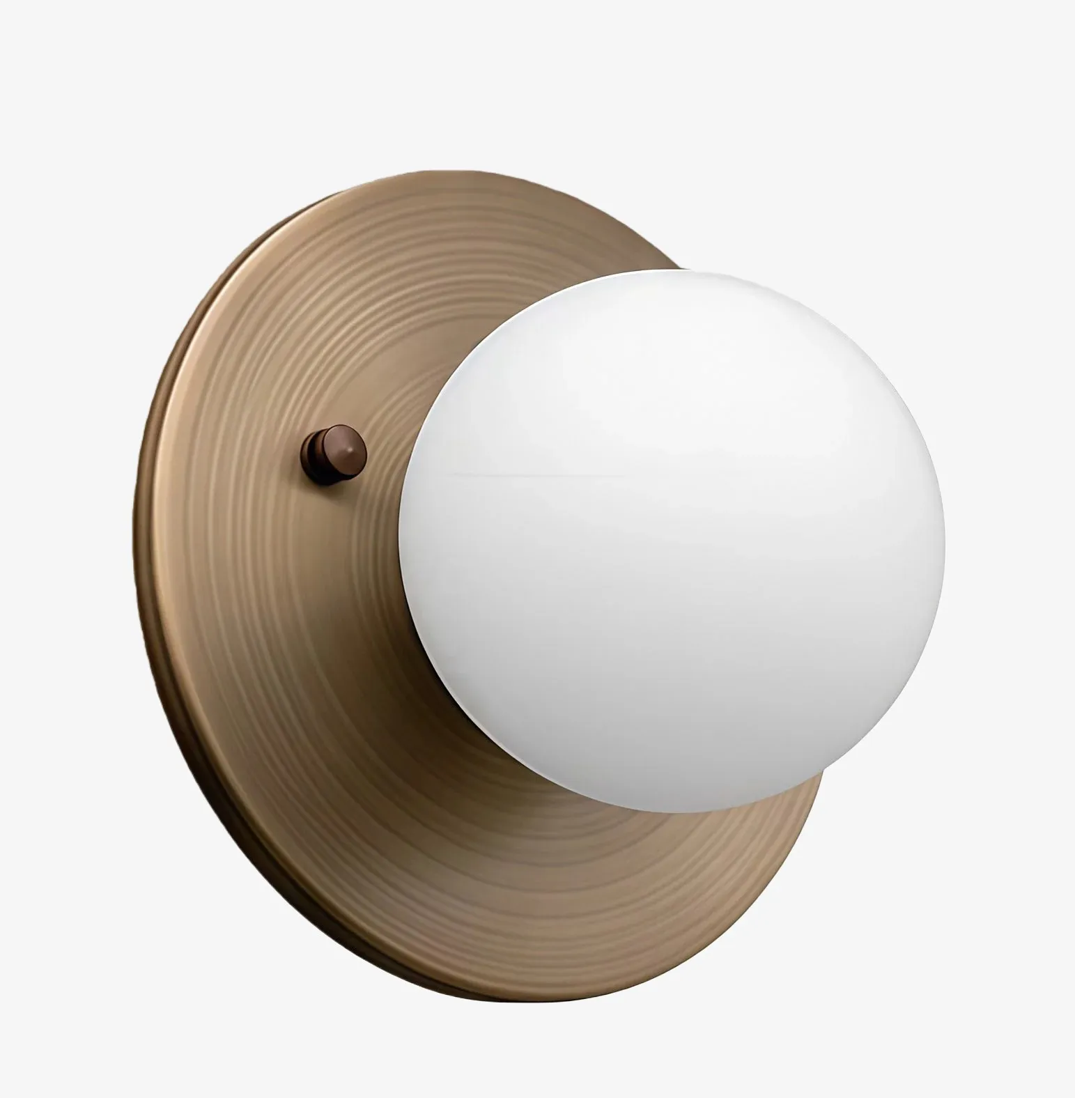 Glorica Glass Brass Wall Sconce - Frosted Globe Classic Light For Warm Ambiance KL1509