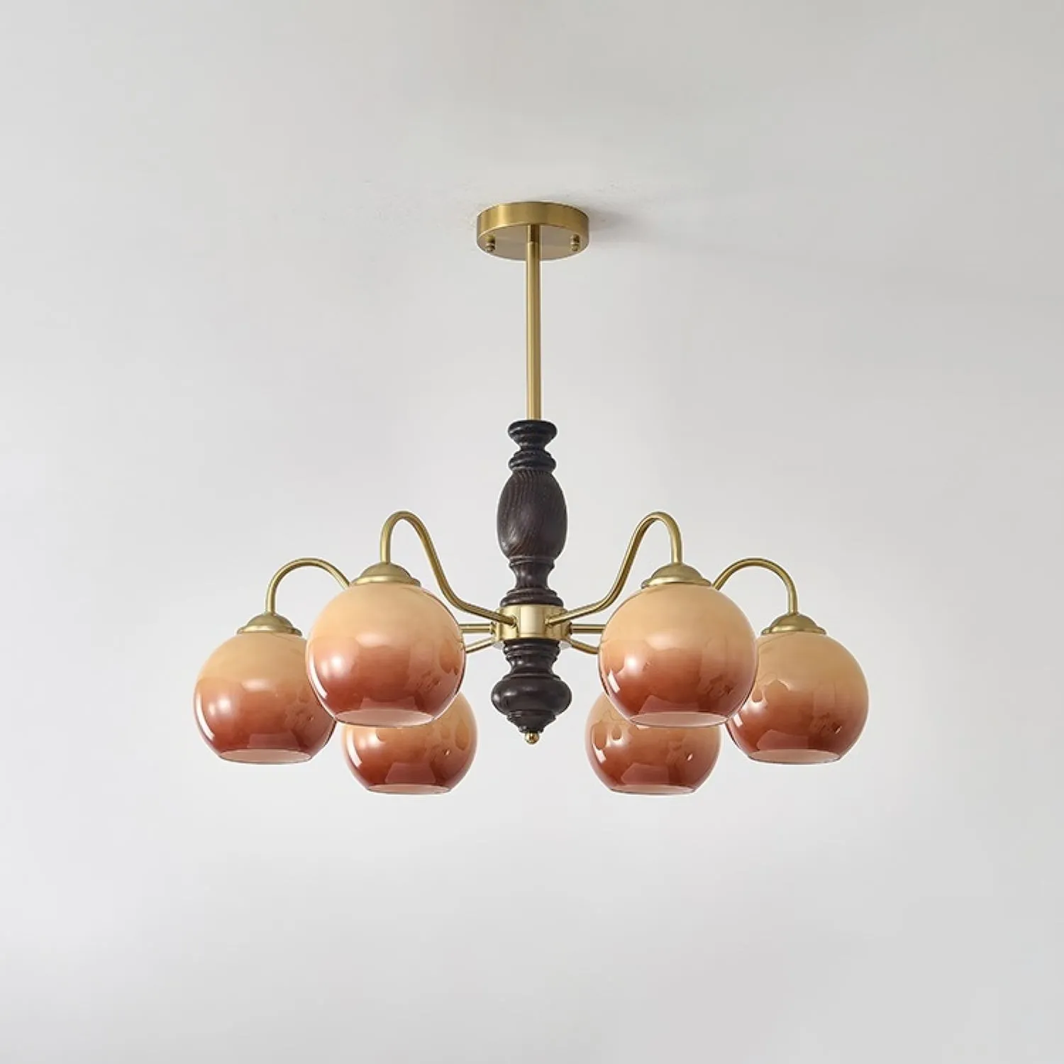 French Medieval Style Caramel Orb Chandelier KL279