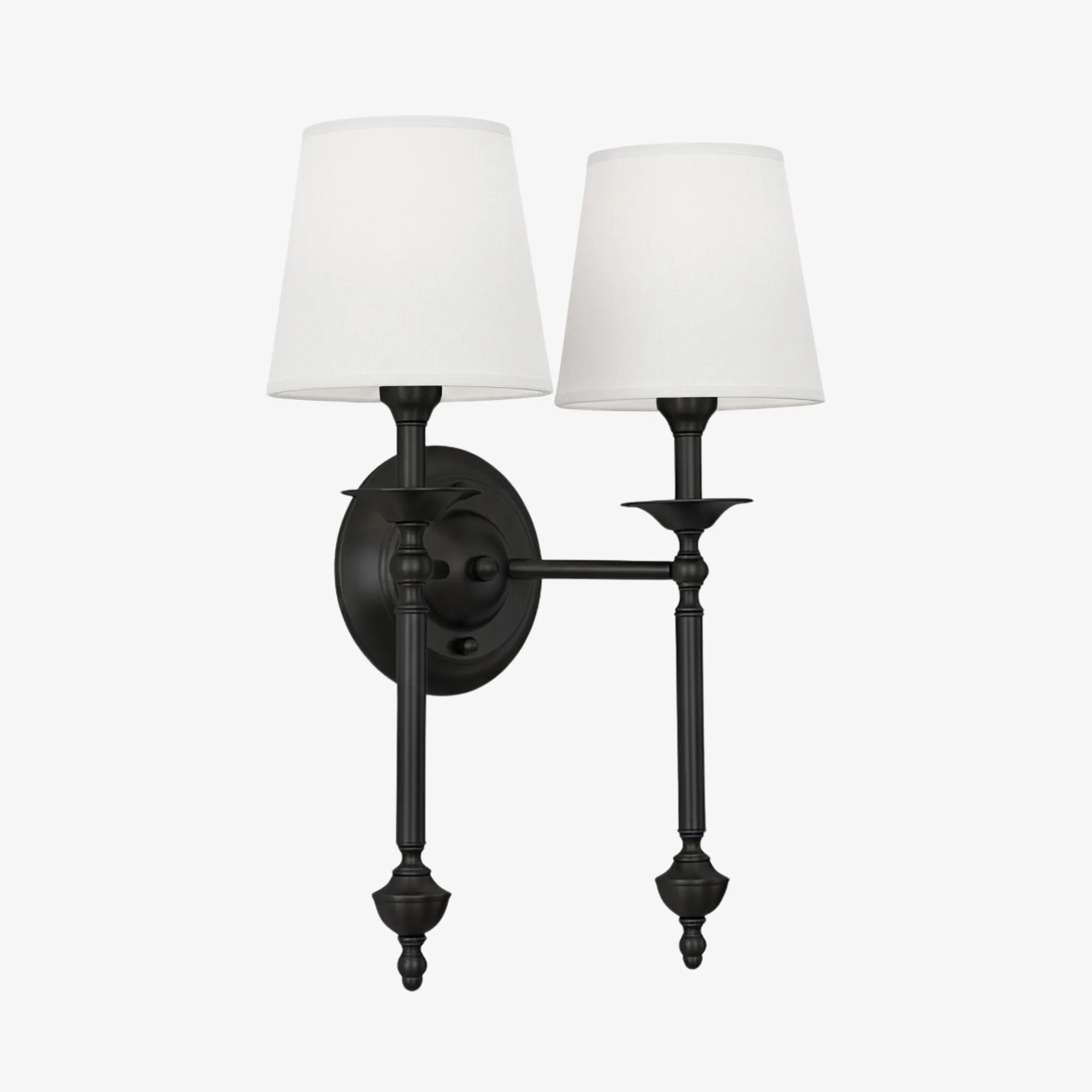 Arcuma Elegant Wall Light - Copper or Black Finishes Sconce with Fabric Shade for Interior KL2337