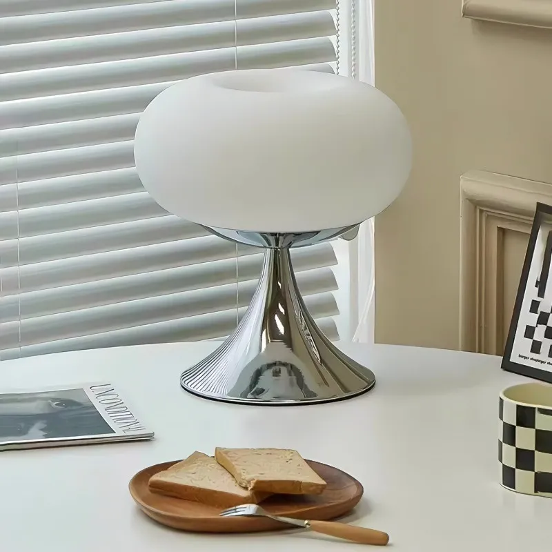 Lollora Apple Metal Glass Table Lamp - Soft Mood Lighting for Nightstand and Study KL128