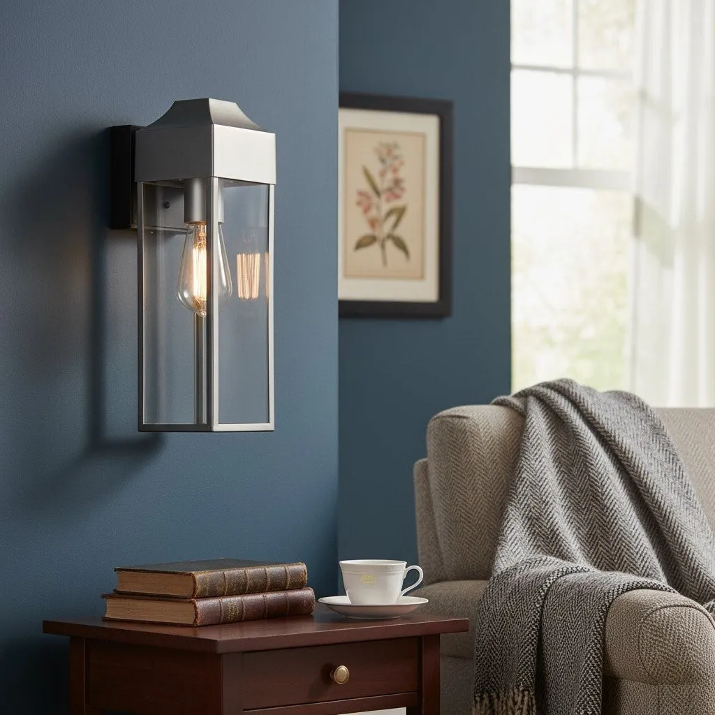 Georgon Exterior Wall Lantern Light - Clear Glass Shade, Classic Architectural Style for Outdoor Spaces KL1960