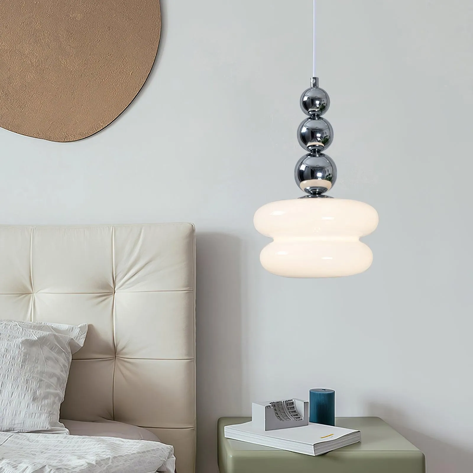 Contemporary Nordic Glass Ball Hoist Pendant Light For Living Room KL508