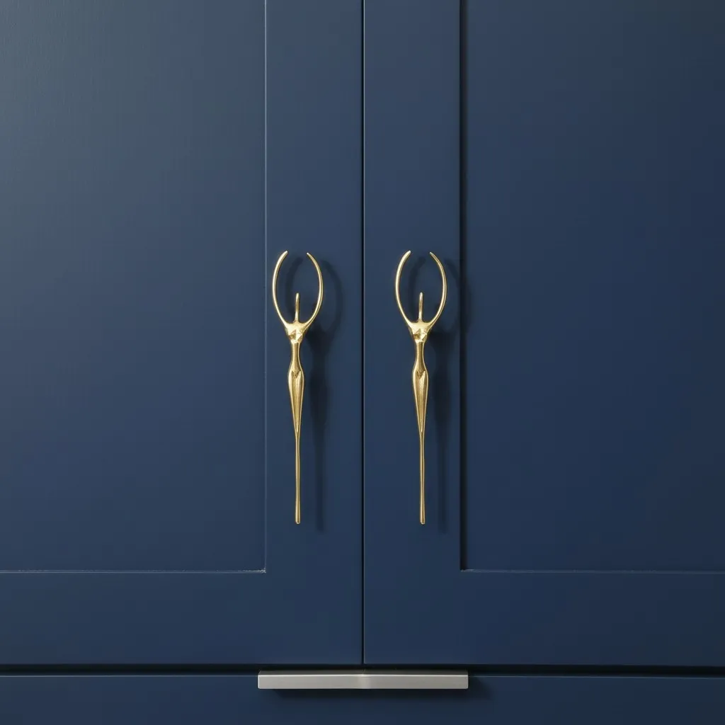 Verlitho Artistic Sculptural Lines Drawer Handle - Nordic Contemporary Design Interior Decor KL2350