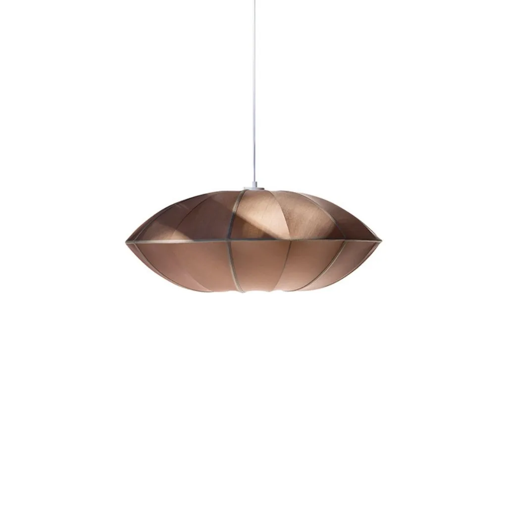 Nordic Bubble Pendant Light – Textured Fabric Shade Hanging Lamp KL114