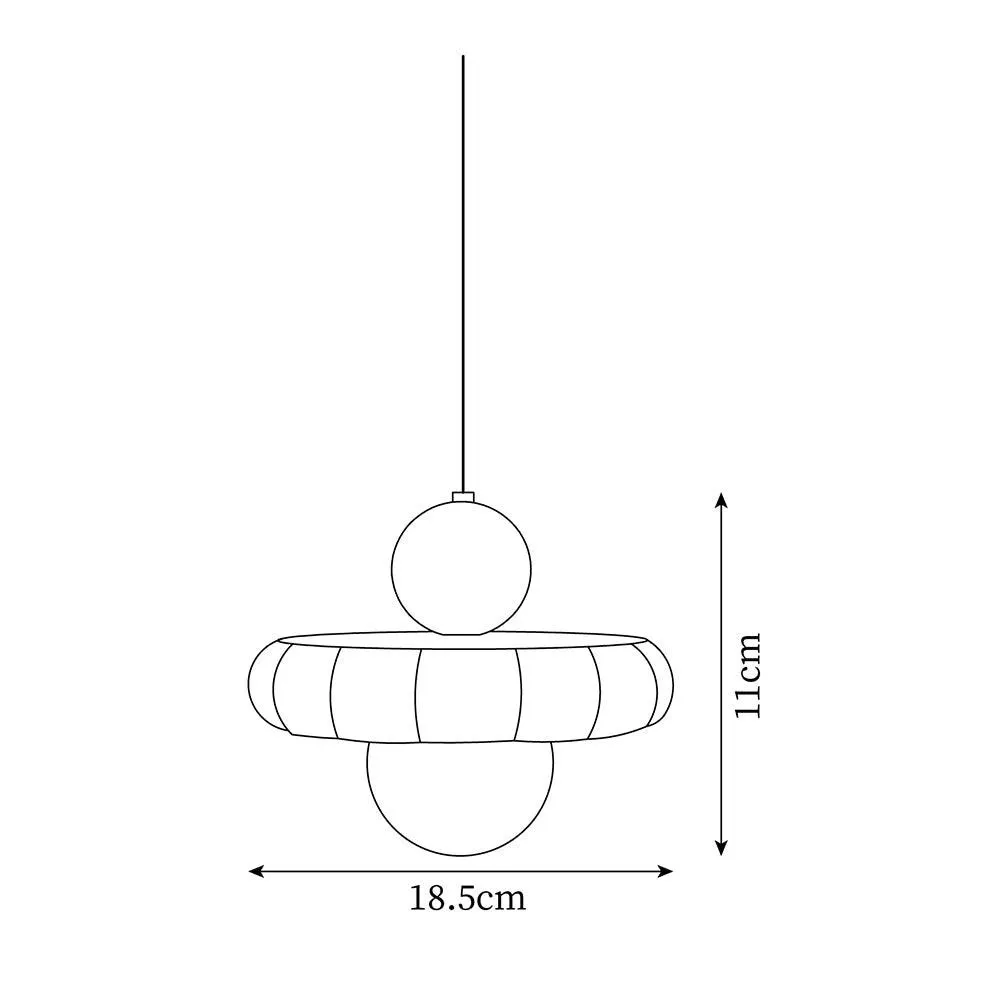 Cream Style Long Line Pumpkin Texture Pendant Lamp KL294