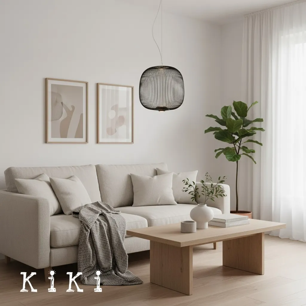 Metal Frame Spokes Pendant Light - Airy Wire Design Lighting for Kitchen Island