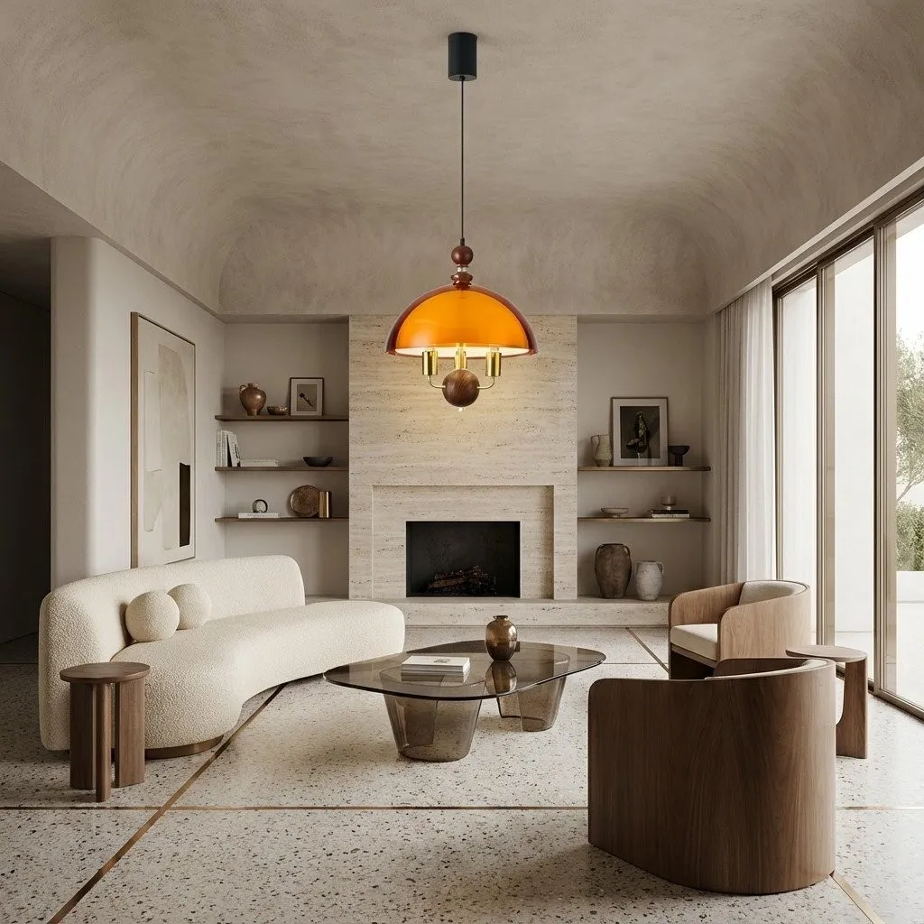 Afterglow Acrylic Dome Pendant Light - Medieval Pendant Lamp for Dining Rooms and Entryways KL2052