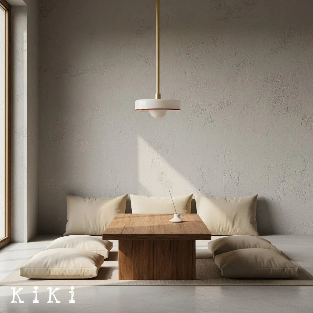 Metal Rod Glass Disc Orb Pendant Light KL923