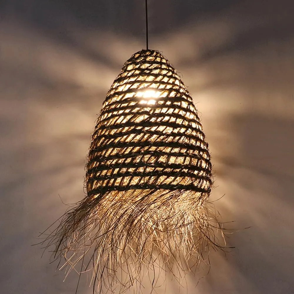 Farmhouse Creative Rattan Woven Pendant Lamp KL200