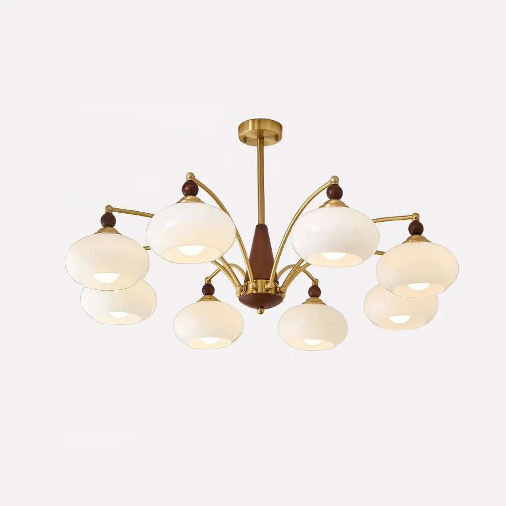 Vintage Multihead Persimmon Chandelier KL609