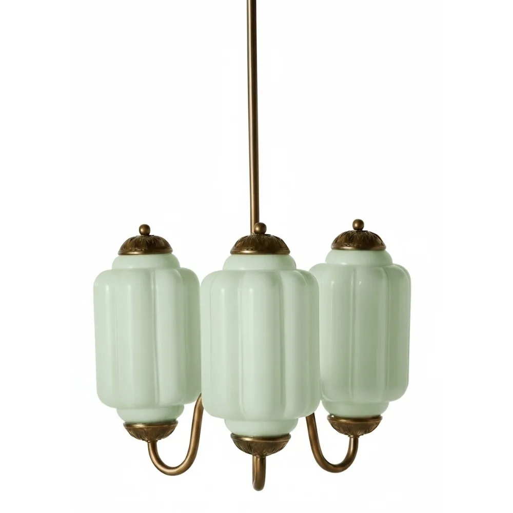 Vintage Eloise Glass 3 Lights Chandelier For Living Room KL928