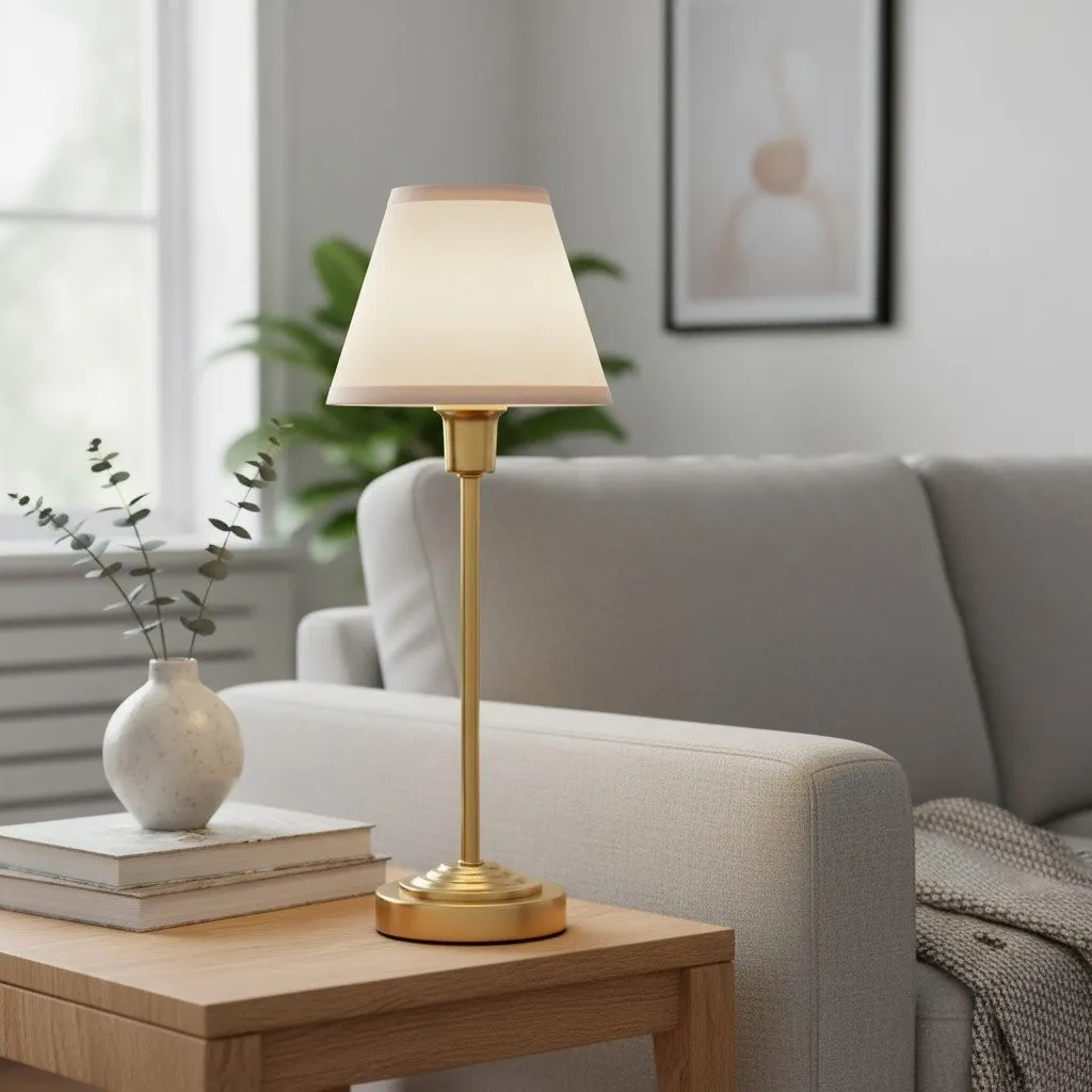 Bronzuno Textured Fabric Desk Lamp - Modern Metal Base Lighting for Offices or Lounges KL1878