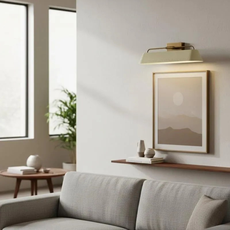 Libris Wall-Mounted Picture Light - Modern Steel Frame with Soft Sand Shade for Entryway & Dining KL2167