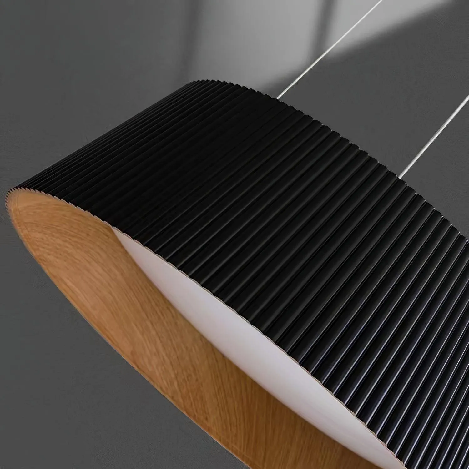 Minimalist Corrugated Lampshade Bedroom Pendant Lamp KL334