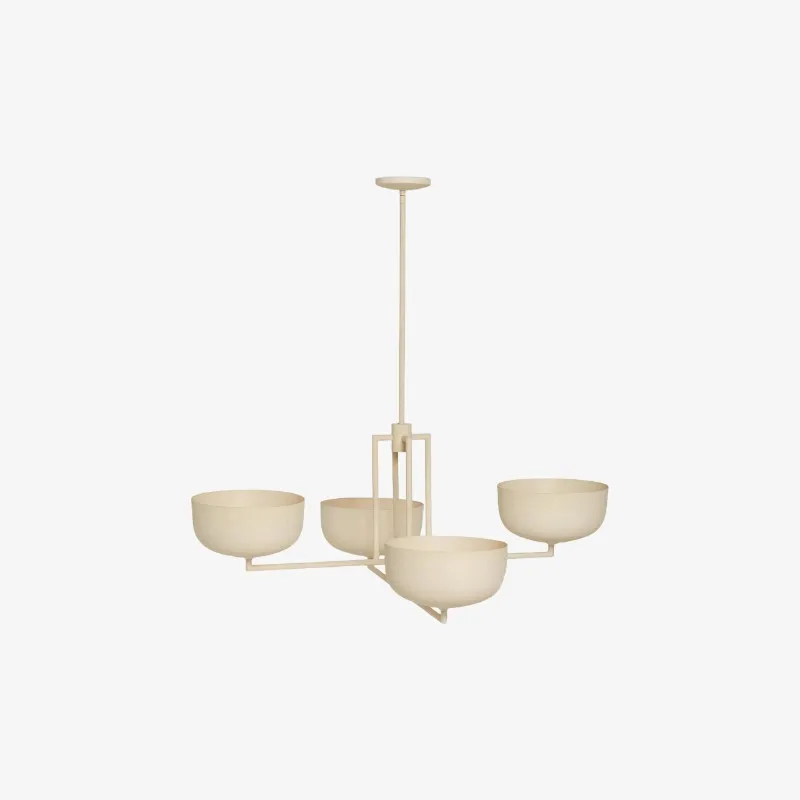 Lustrona Multi-Light Chandelier Metal Dome Shades - Streamlined Modern for Dining Room KL1622