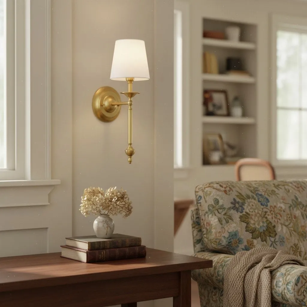 Arcuma Classic Copper and Fabric Wall Lamp for Sophisticated Living Spaces KL2053
