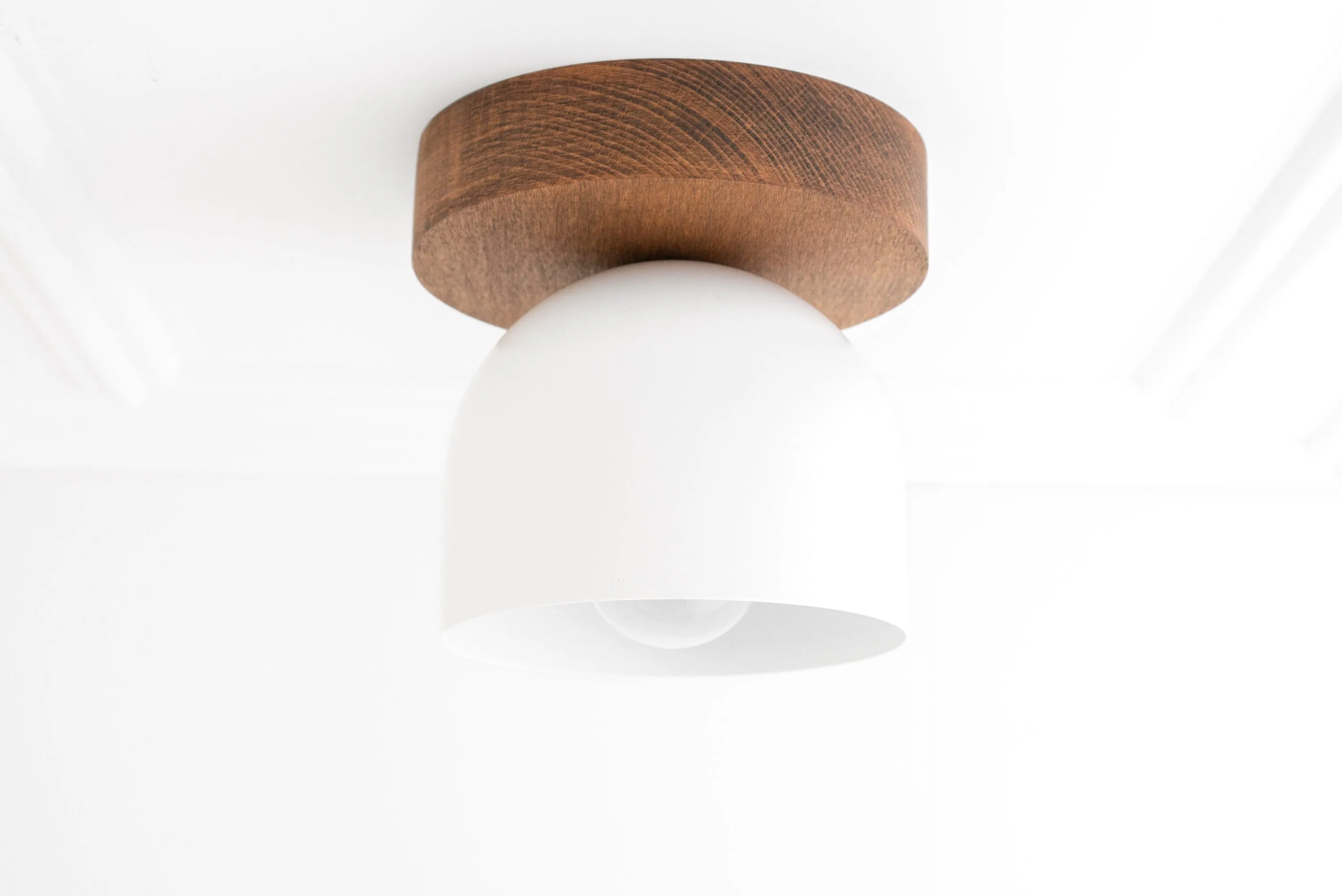 Metio Dome Modern Rustic Ceiling Light - Wooden and Metal Fusion KL1501