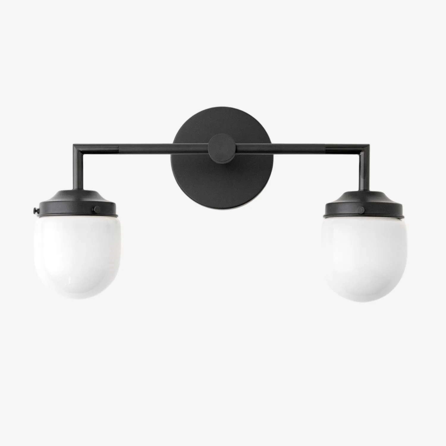 Opalume Glass Double Vanity Light - Vintage Style Bathroom Double Wall Lighting KL1430