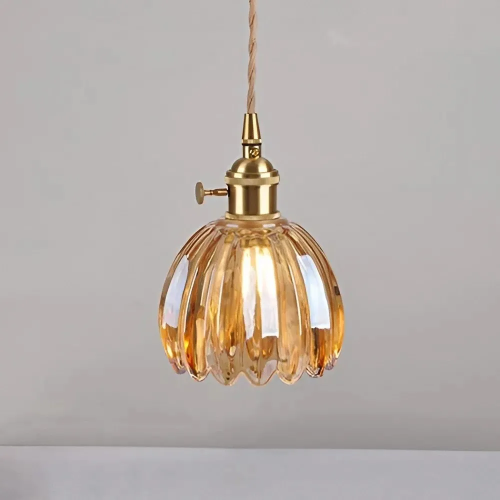 Vintage Glass Flower Pendant Light KL61