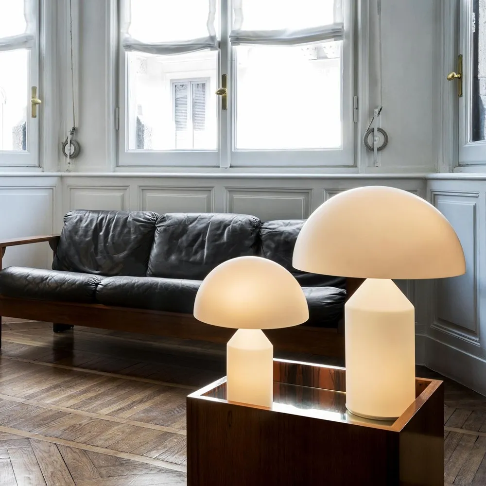 Atollo Metal Table Lamp - Decorative Dome Table Light for Office or Lounge