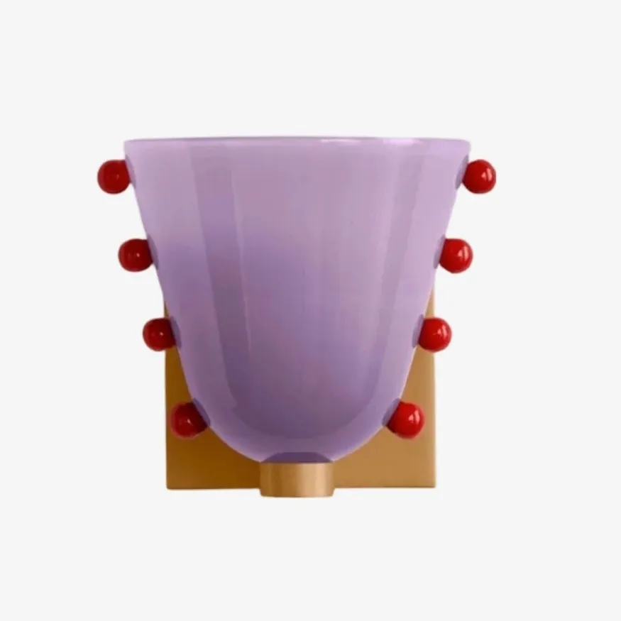 Bellina Decorative Art Glass Wall Lamp - Modern Gemma Wall Sconce for Bedroom and Entryway KL2329