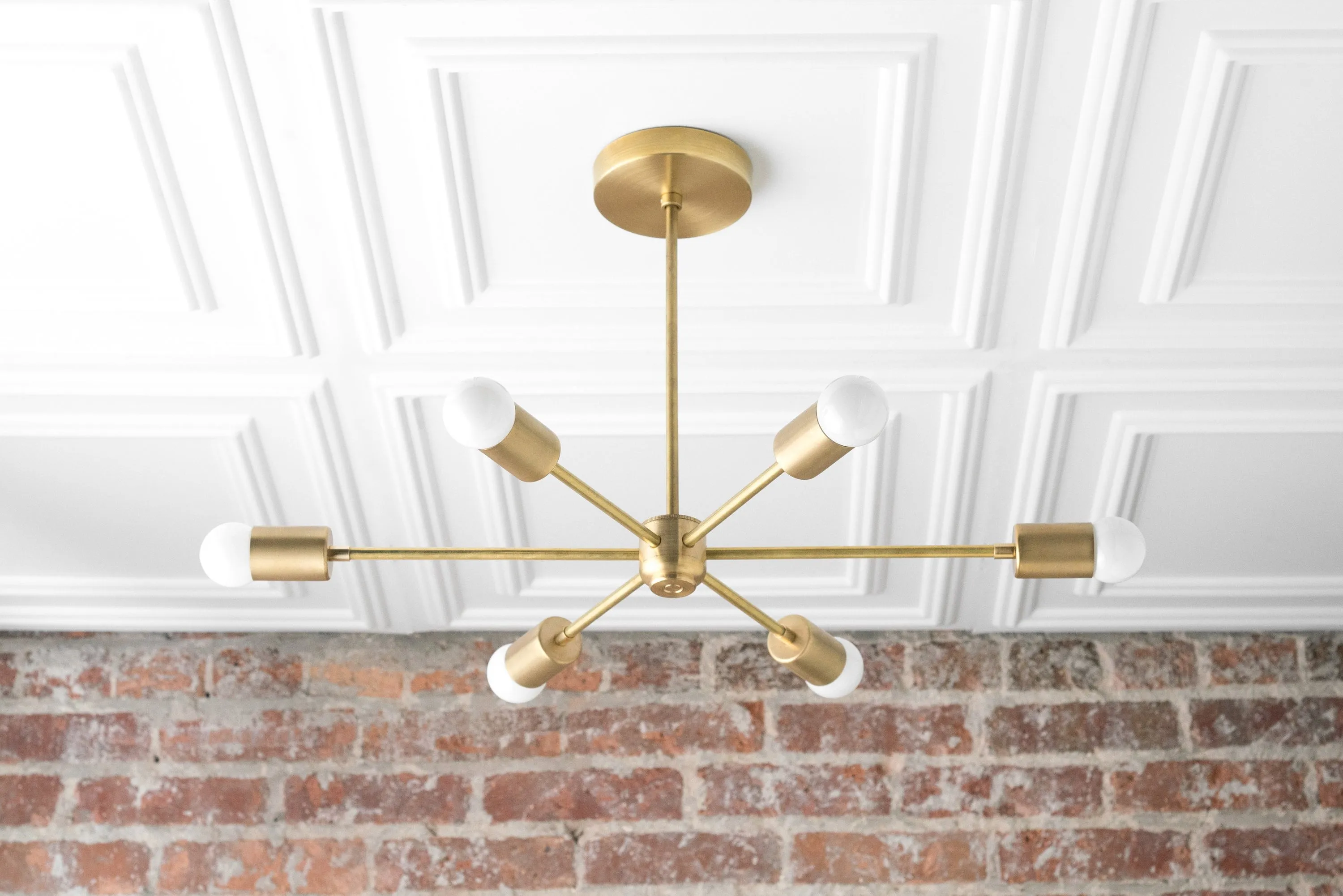 Mobilux Line Mid Century Modern Chandelier - 6 Heads Hanging Light KL1408
