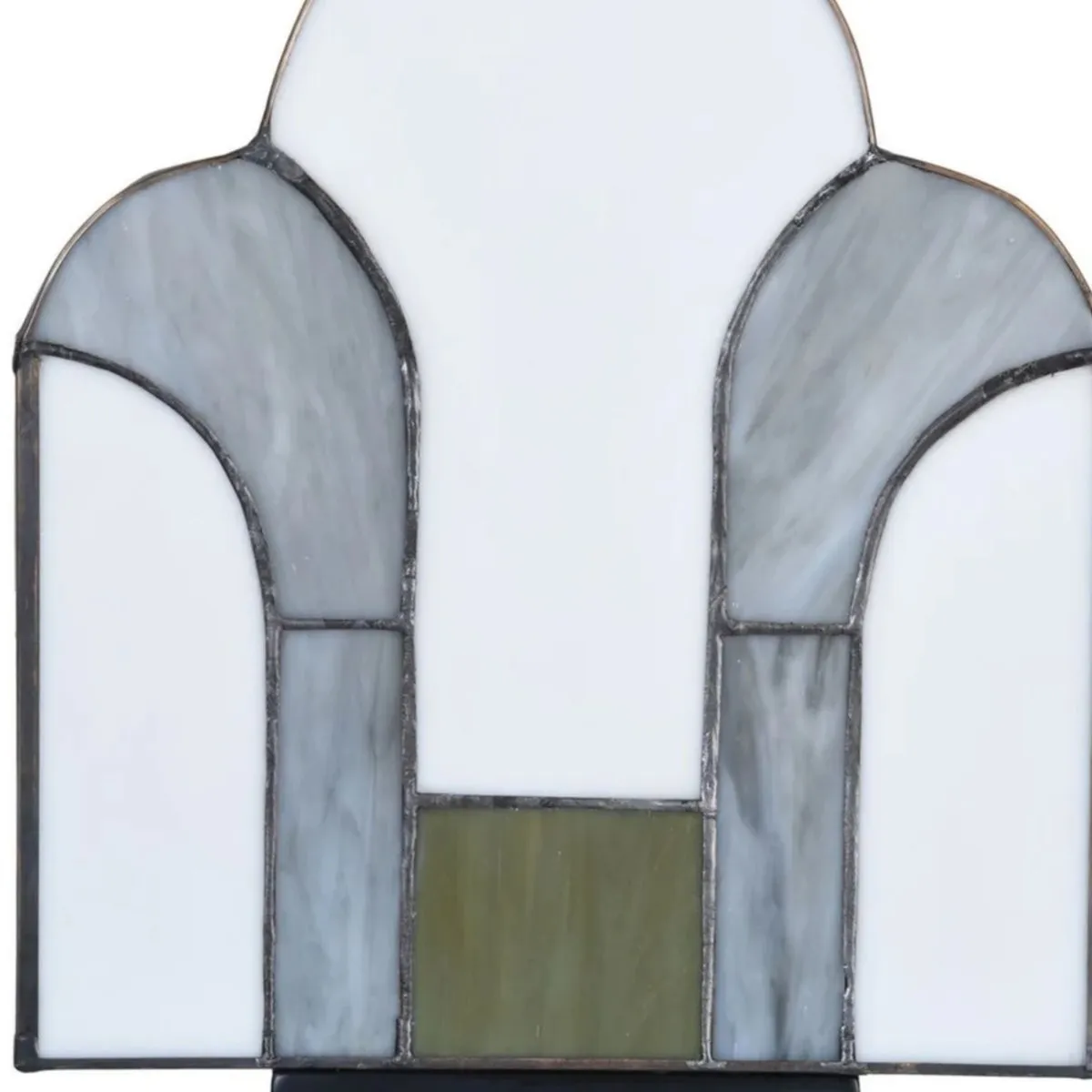 Kelsar Stained Glass Art Deco Table Lamp - Elegant Indoor Accent Light for Living Room or Entryway KL1783
